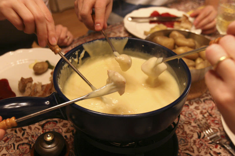 Cheese fondue from Switzerland