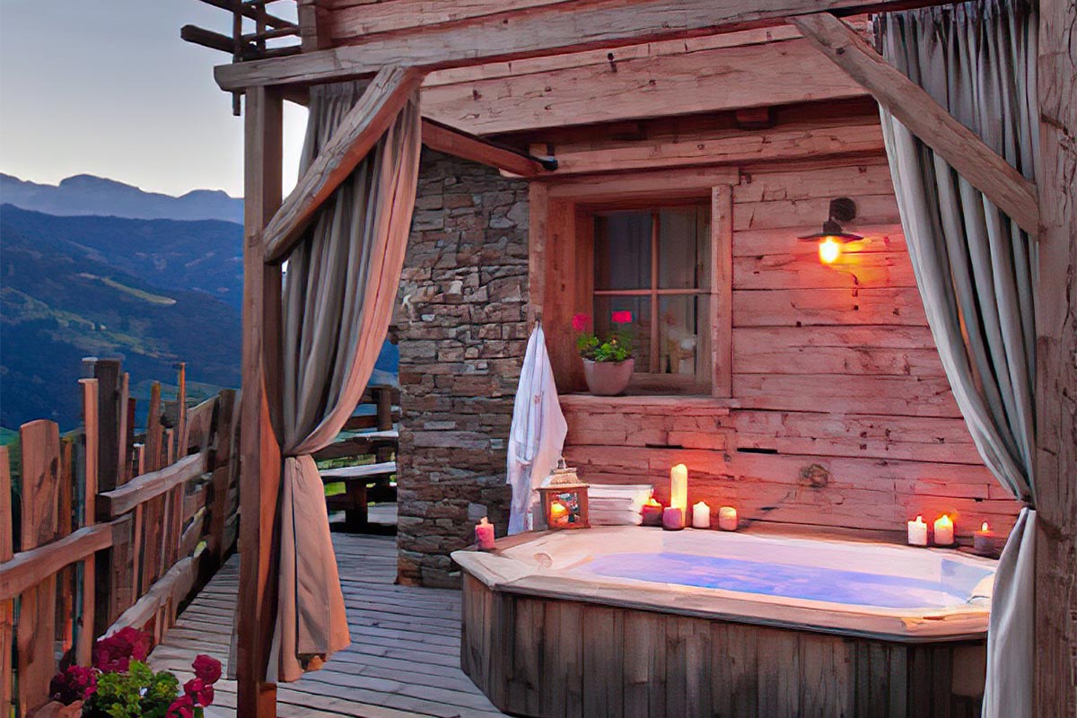 Chalet im Alpendorf St. Johann mit privatem Whirlpoo.