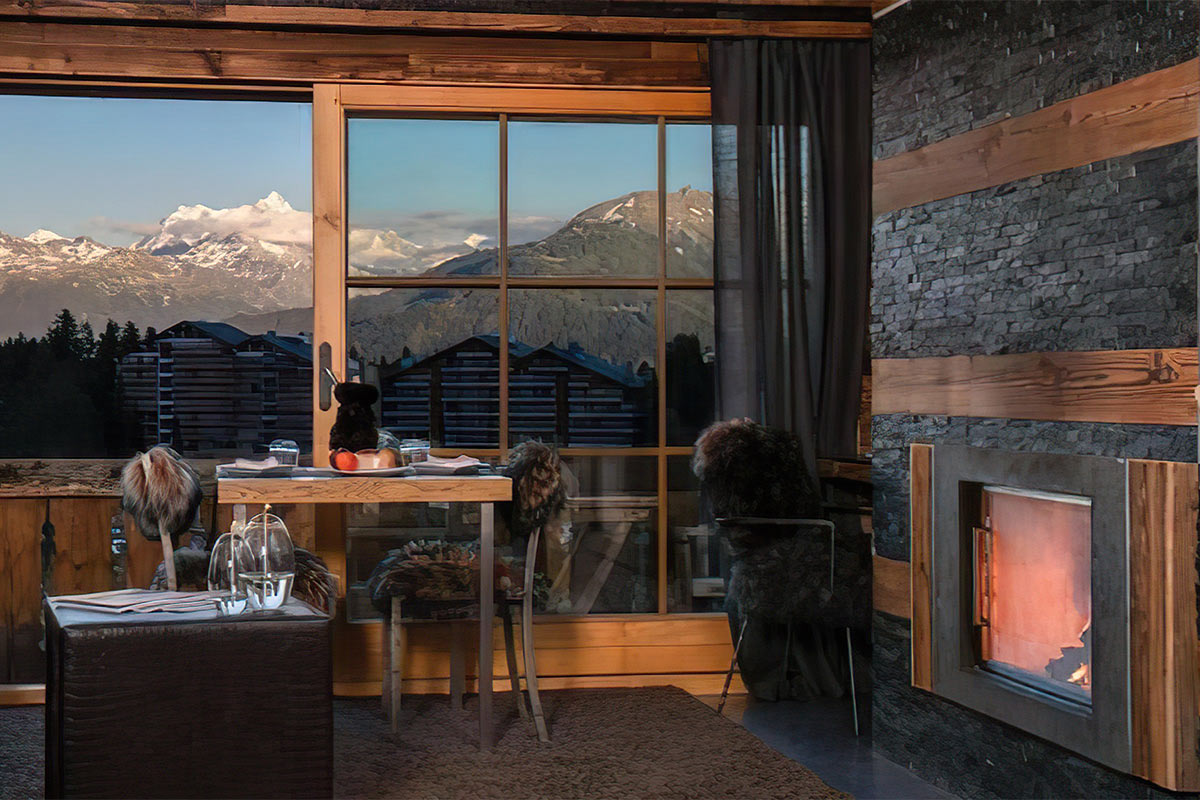 Das Hostellerie du Pas de l'Ours Relais & Châteaux im Wallis.