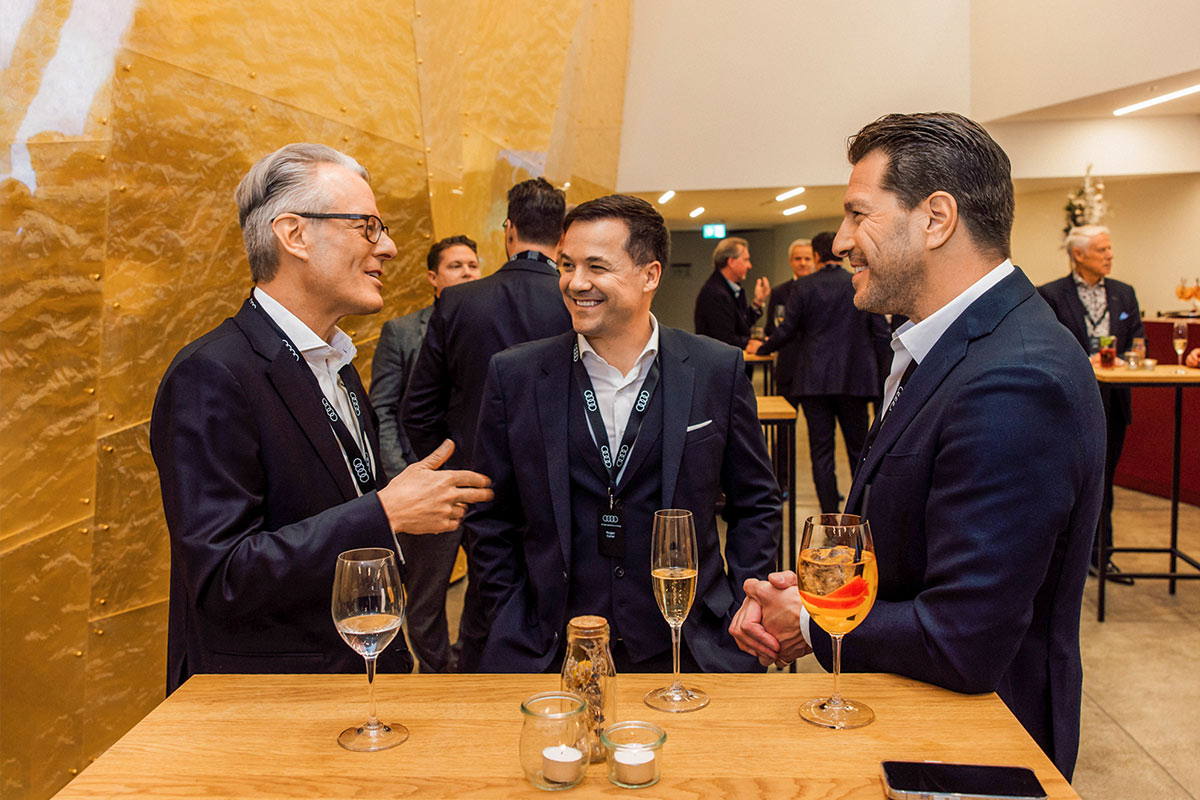 Thomas Passen, Managing Director Ringier Advertising / Ringier AG, Roger Calisi, Head of Sales Audi Schweiz & Marco Parroni, Managing Director / Head Global Brand Programs, Partnerships and Sponsoring Julius Baer