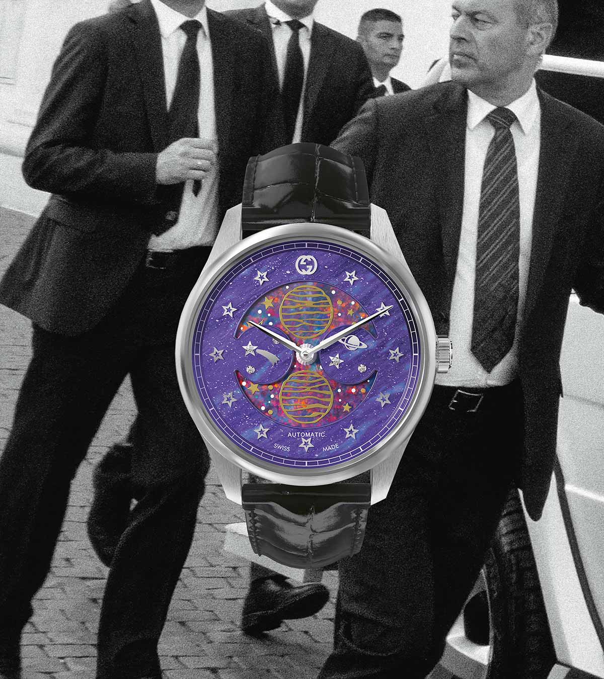 Die schönsten Uhren der Saison: Gucci, „G-Timeless Moonlight“, ca. 95'000.–
