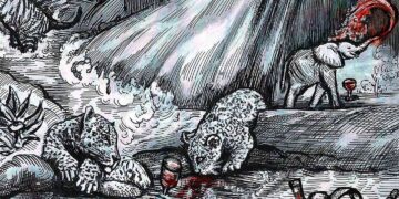 Künstlerin Ginny Litschers Weinetiketten für Don Leone