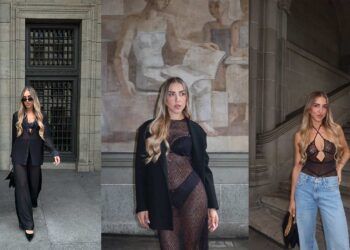 Saranda Reci testet die Herbst-Winter-Kollektion von Triumph